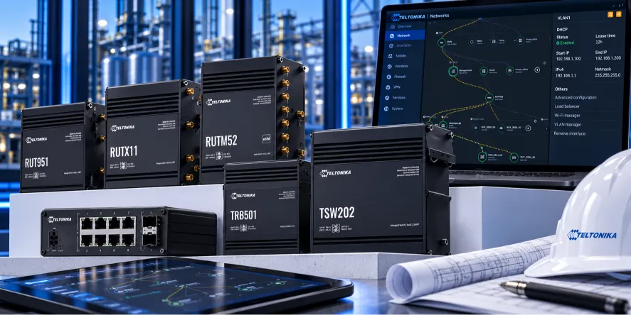 Industrial connectivity powered by Teltonika Networks.